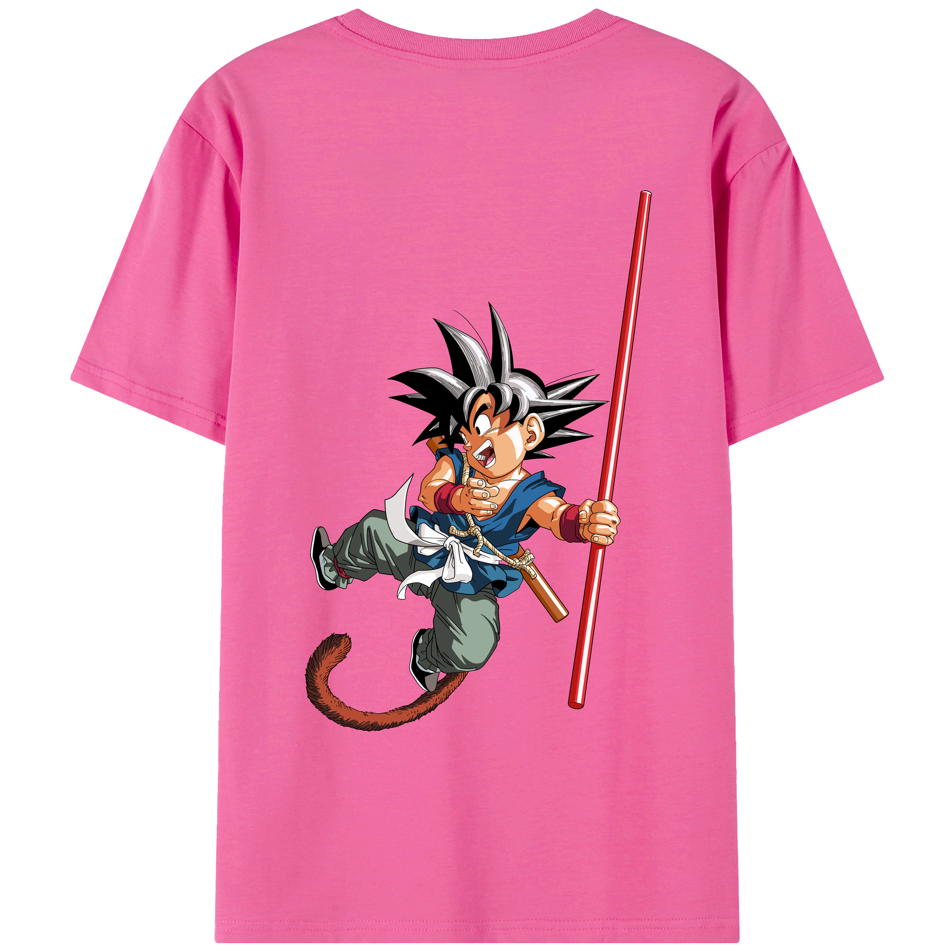 （画像用） ドラゴンボール 孫悟空（そん ごくう）Son Goku カカロット DRAGON BALL Kakarotto レディース半袖Tシャツ(バックプリント)